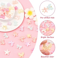160Pcs 4 Styles Opaque Acrylic European Beads&nbsp;OACR-YW0004-47