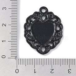 Rack Plating Alloy Enamel Pendants&nbsp;PALLOY-F018-23EB-01