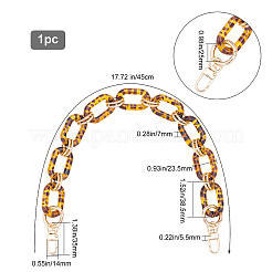Acrylic Curb Chain Bag Strap&nbsp;FIND-WH0077-21