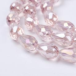 Electroplate Glass Beads Strands&nbsp;EGLA-D015-15x10mm-23
