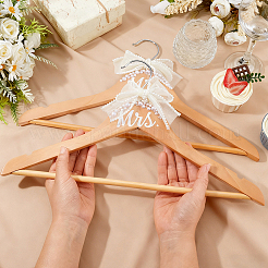 Wood Wedding Hanger&nbsp;AJEW-WH0766-57