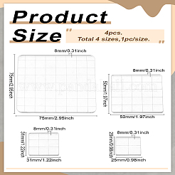 4Pcs 4 Styles Acrylic Chassis&nbsp;TACR-LP0001-05