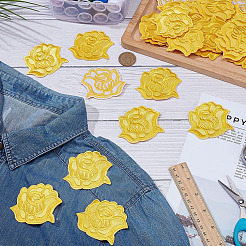 Flower Computerized Embroidery Polyester Self Adhesive Patches&nbsp;PATC-WH0025-01A