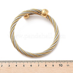 304 Stainless Steel Torque Bangles Bangles for Women&nbsp;BJEW-M042-07GP