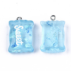 Transparent Resin Pendants&nbsp;X-RESI-S356-54A
