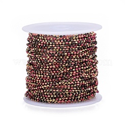 Electroplated Brass Faceted Ball Chains&nbsp;KK-G358-B09
