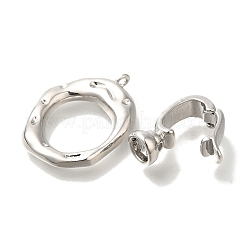 Brass Fold Over Clasps&nbsp;KK-K389-115P