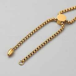 Stainless Steel Box Chain Slider Bracelet Makings&nbsp;BJEW-WH0012-86G
