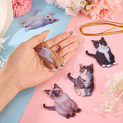 1Bag Printed Opaque Acrylic Big Pendants&nbsp;OACR-TA0003-98