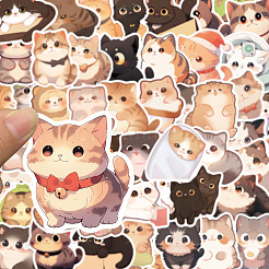 Cartoon Cat Paper Stickers&nbsp;PW-WGE7006-01