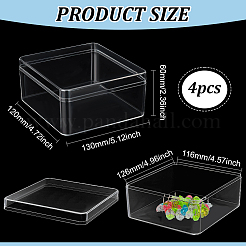 Square Acrylic Storage Boxes&nbsp;CON-WH0092-49