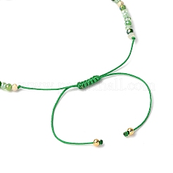 Natural Keshi Pearl & Glass Beads Braided Bead Bracelets for Women&nbsp;BJEW-JB12369