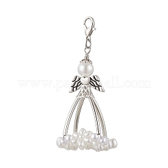 5Pcs ABS Plastic Imitation Pearl Pendant Decorations&nbsp;HJEW-JM03626