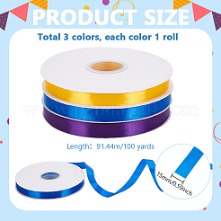 3 Rolls 3 Colors Polyester Ribbons&nbsp;OCOR-PH0004-45