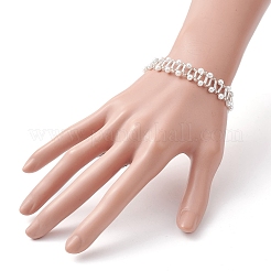 Imitated Pearl Acrylic & Glass Beaded Bracelets with 304 Stainless Steel Lobster Claw Clasps for Women&nbsp;BJEW-JB10199-02