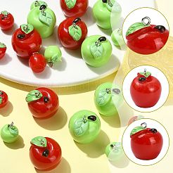 20Pcs 4 Styles Spray Painted Opaque Resin Pendants&nbsp;RESI-FS0002-42