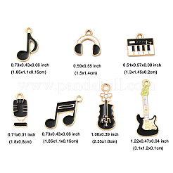 14Pcs 7 Styles Music Theme Alloy Enamel Pendants&nbsp;FIND-FP0002-97