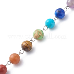 Chakra Natural & Synthetic Mixed Gemstone Cone Dowsing Pendulums&nbsp;PALLOY-JF01883-01