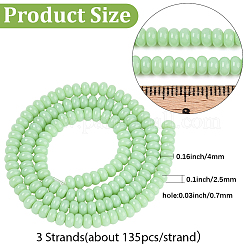 3Starnds Opaque Spray Painted Glass Beads&nbsp;GLAA-PA0001-35B