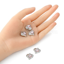 Rack Plating Alloy Glass Pendants&nbsp;FIND-YW0001-91B