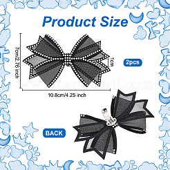 Cloth Rhinestone Bowknot Shoe Decoration&nbsp;FIND-WH0199-63B