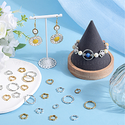 96Pcs 8 Styles Tibetan Style Alloy Bead Frames&nbsp;FIND-SC0008-86