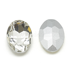 Pointed Back Glass Rhinestone Cabochons&nbsp;RGLA-T080-10x14mm-01