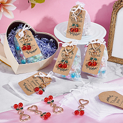 30Pcs Cherry Resin Pendant Decorations&nbsp;HJEW-DR00253