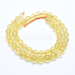 Natural Citrine Beads Strands&nbsp;X-G-E483-13-8mm