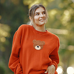 Computerized Embroidery Polyester with Fur Iron on/Sew on Patches&nbsp;DIY-WH0671-397B