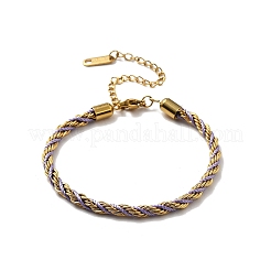 Twisted Nylon Cord Bracelets for Women&nbsp;BJEW-V007-01G-03