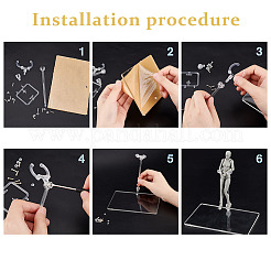 Plastic Model Assembled Action Figure Display Holders&nbsp;ODIS-WH0038-09