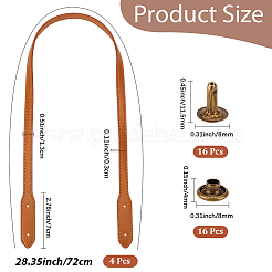 4Pcs Imitation Leather Bag Strap&nbsp;PURS-CL0001-54A