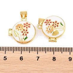 Brass Locket Pendants&nbsp;KK-D232-06G-01