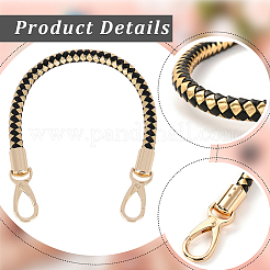 CutHollow 2Pcs Braided Round PU Leather Bag Straps Bag Handles&nbsp;FIND-CL0001-02C