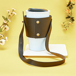 Reusable PU Leather Coffee Cup Holder&nbsp;AJEW-WH0368-02D