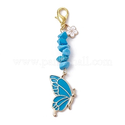 Butterfly Alloy Enamel Pendants Decoraiton&nbsp;HJEW-JM01637-04