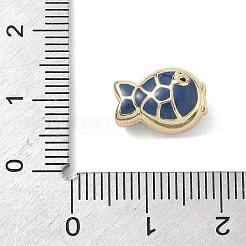 Brass Enamel Beads&nbsp;KK-K368-18G