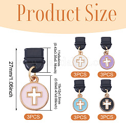 15Pcs 5 Colors Alloy Enamel Mobile Plugs&nbsp;HJEW-TA00373