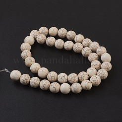Synthetic Magnesite Beads Strands&nbsp;TURQ-S192-10mm-1