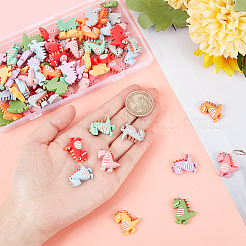 80Pcs 10 Colors Opaque Resin Cabochons&nbsp;RESI-AR0001-18