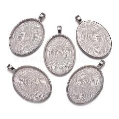Alloy Pendant Cabochon Settings&nbsp;PALLOY-A15657-N-NF