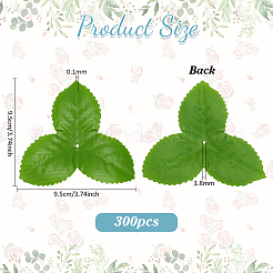 Cloth Artificial Rose Leaf&nbsp;AJEW-WH0270-951A