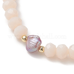 Natural Cultured Freshwater Pearl & Glass Beaded Stretch Bracelets for Women&nbsp;BJEW-JB13082