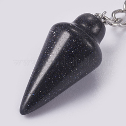 Synthetic Blue Goldstone Keychain&nbsp;KEYC-P041-A09