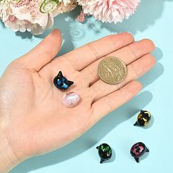 5Pcs 5 Colors Handmade Foil Glass Beads&nbsp;LAMP-FS0001-78