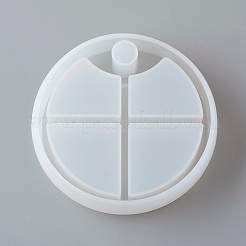 DIY 4 Compartments Round Layered Rotating Storage Box&nbsp;AJEW-D046-16A
