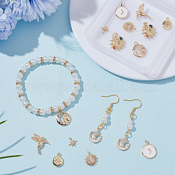 16Pcs 8 Styles Brass Pendants&nbsp;KK-WR0001-34
