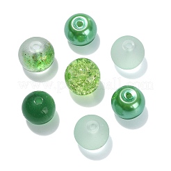 100Pcs Transparent Frosted Glass Beads Strands&nbsp;GLAA-CJ0002-04