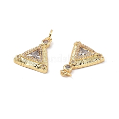 Brass Micro Pave Clear Cubic Zirconia Pendants&nbsp;KK-E068-VF328